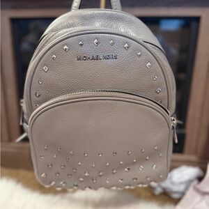 Michael Kors Taupe Studded Backpack